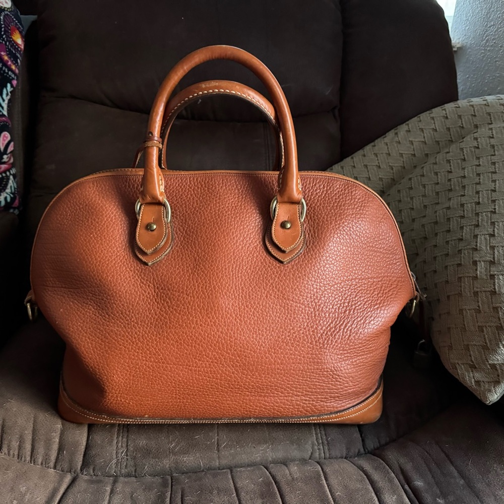 Dooney & Bourke Tan Leather Travel Bag - Picture 2 of 8